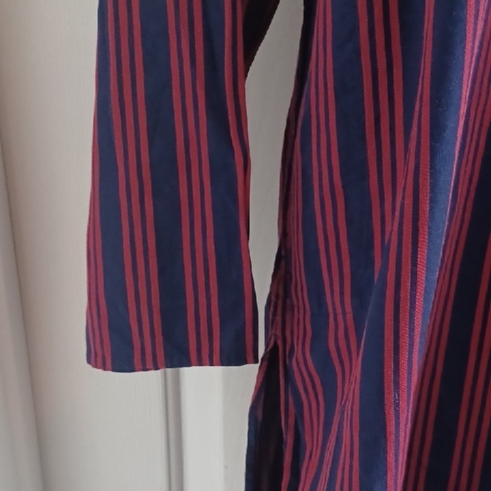 Shatabdi Striped Blue and Red Men's Kurta - Picture 7 of 8
